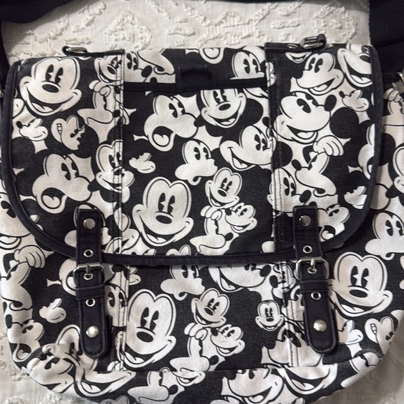 Two identical Disney Parks Mickey Mouse Satchel Purse With Adjustable Straps - Picture 3 of 14